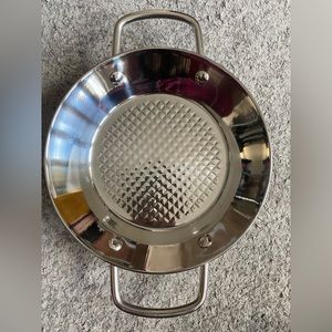 Met Lux 8 in Induction Ready Paella Pan, Stainless Steel